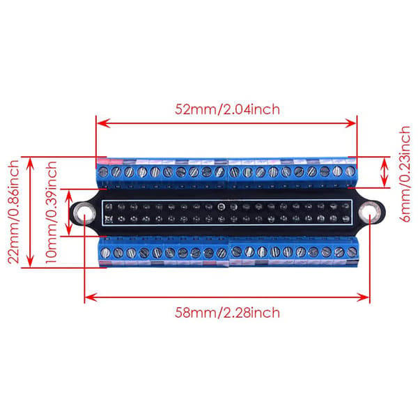 Micro GPIO Screw Terminal Block Breakout Board för Raspberry Pi 4B/3B+/3B/2B