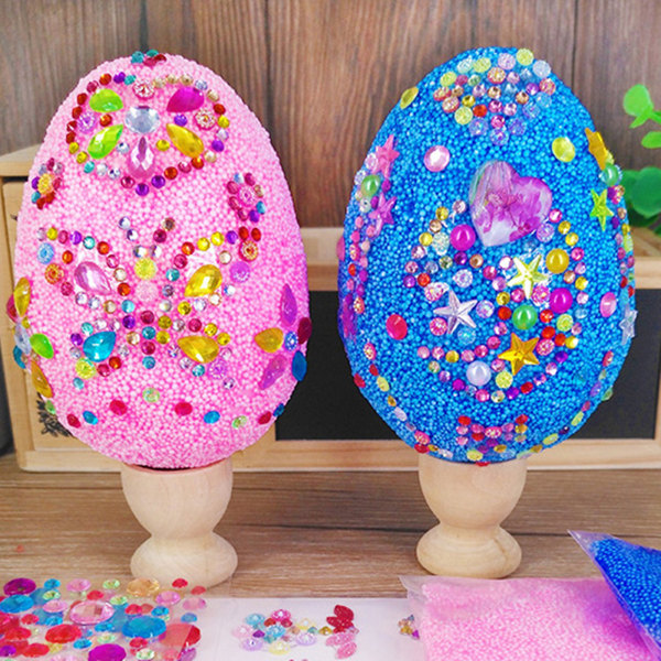 DIY Easter Diamond Egg Set Handgjorda Diamonds Crafts Material Kit Tillbehör Blue