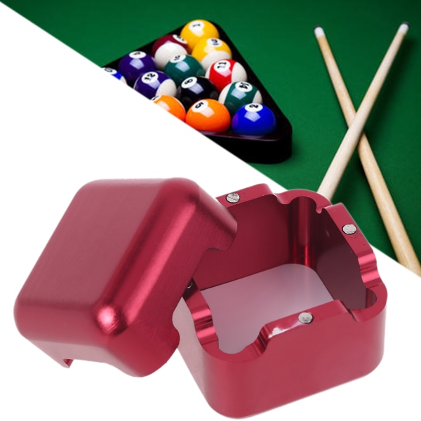 Aluminium Bärbar Mini Pool Cue Tip Krithållare för Carrier for Case Box för Bi Red