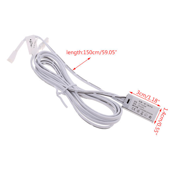 12V/24V Garderobsskåp Ljusbrytare Infraröd Dörrkontrollbrytare 5A 60W Sensor