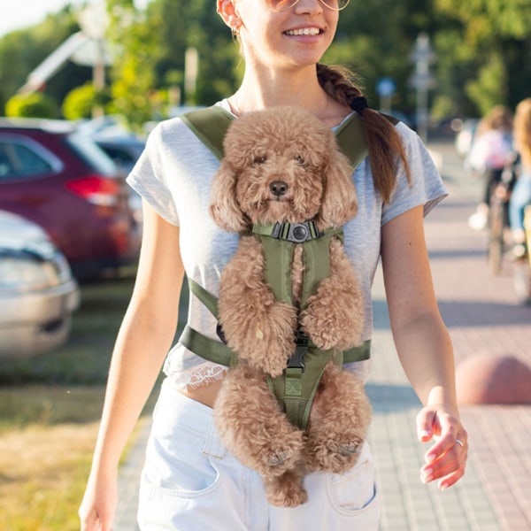 Hundhållare Justerbar ryggsäck för vandring eller resor Sportväska Trainer Outdoor för små medelstora hundar Red S