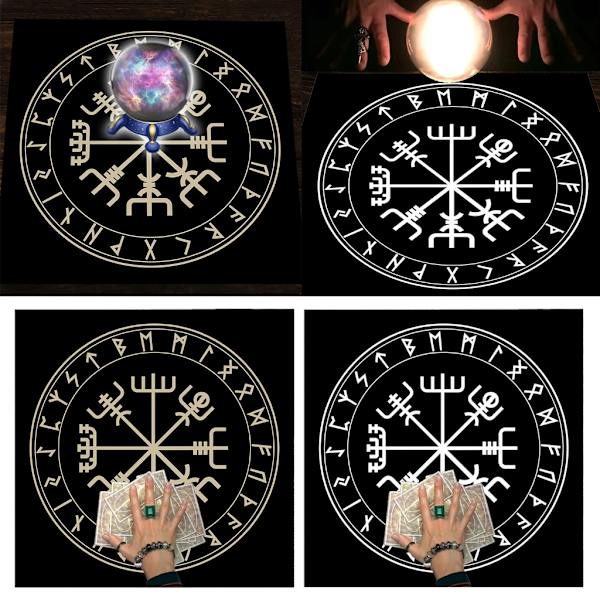 60x60cm Tarotkort Bordsduk Flanell Geometrisk Figur Spådomsaltare Duk Brädspel Oracles Card Pad Rune Support B60