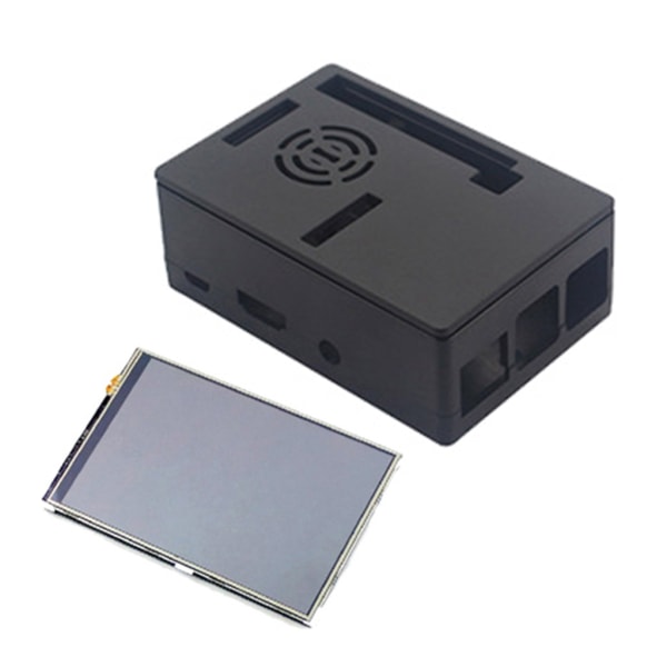 Etui til Raspberry Pi 3B Plus 3,5 tommer skærm TFT LCD (valgfrit) GPIO Display ABS Køleventilator Etui til Raspberry Pi 3B 3B+