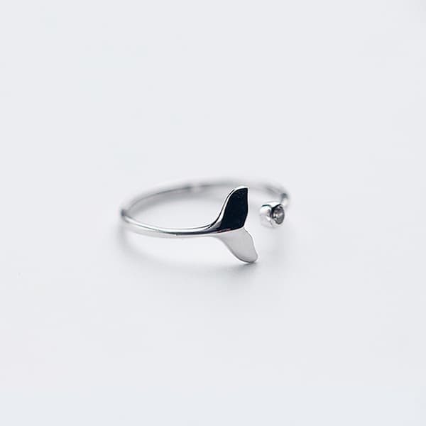 Valstjärt slät bandring solid ring fiskörhänge justerbara ringar present