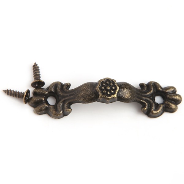 10 st 43x10 mm Lådhandtag Zinklegering Knopp Båg Tracery Låda Smyckeskrin i trä