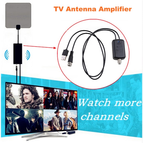 Digital inomhus-TV-antennförstärkare lång 50 mils räckviddsantenn för 720p, 1080i, 1080p/ ATSC-videotillbehör