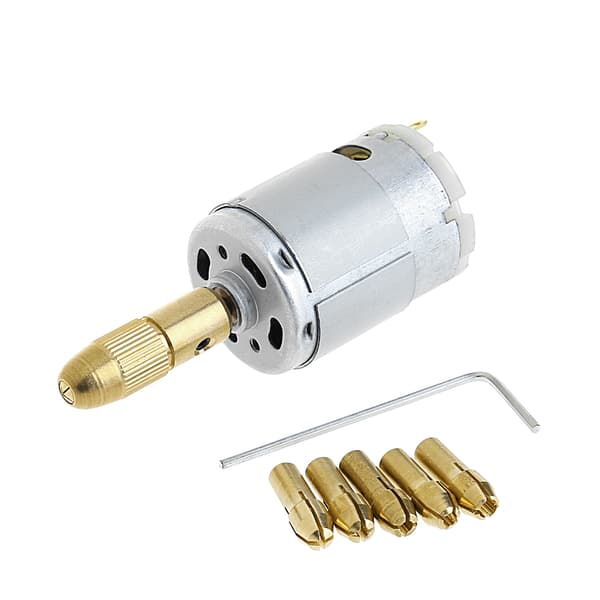 Ny Mini Mirco Elektrisk PCB Motor Drill Press Borebits Verktøy Bor 12V