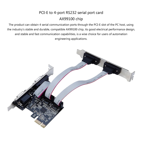 Pcie till två serieportar RS232 och DB25 parallellport LPT till PCIE-kortadapterkonverterare Ax99100 Chip TXB077-AX99100-4S