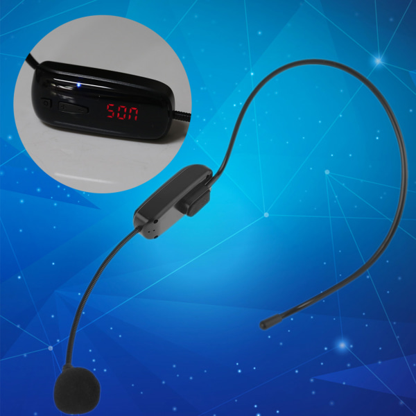 Handhållen UHF trådlös mikrofon Professionell Head Wear Mic Röstförstärkare för högtalare Talundervisning för Tour Gu