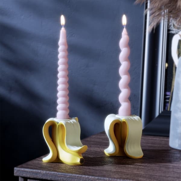Gjutformar Bananform Ljusstakeformar Silikon Ljusstödformar