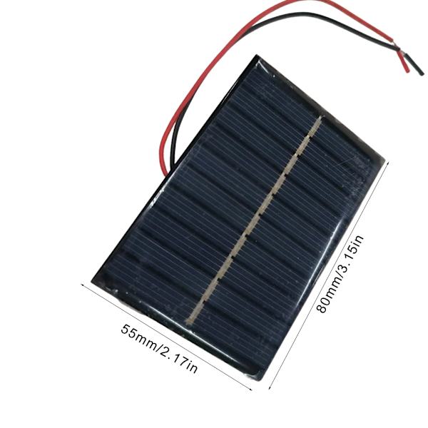 Mini solcellepanelmodul 6V med kabel polysilisium for utendørs hagelampe
