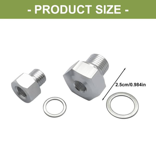 Erstatningstilbehør Motoroljetrykksensoradapter M16 til 1/8 NPT