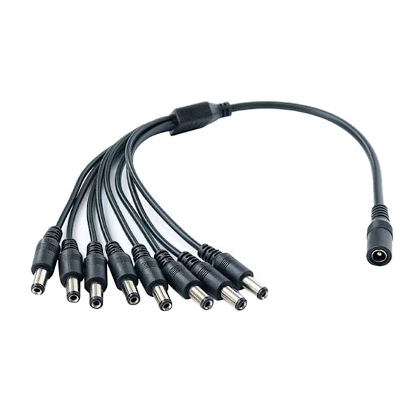 Power DC5,5x2,1mm Anslut dina enheter med enkelhet hona till hane power 22/0,12ASx2C huvudsladd One to eight