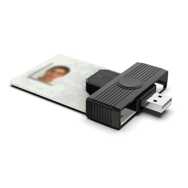 Rocketek Portable USB2.0 Intelligent Card Reader Multifunktion för ATM CAC IC ID Bank SIM-kortläsare Prisvärt Enkelt