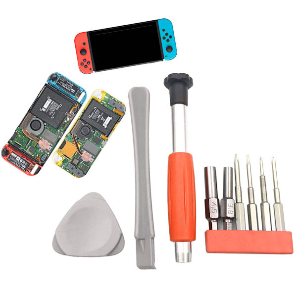 Öppet reparationsverktyg för Switch/N64/för DS/för Wii/GBC/N64/SNES/NES Set Allt-i-ett-sats Skruvmejsel Öppen reparation T