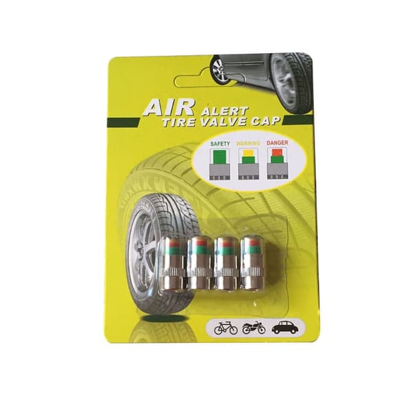 Bildäcktrycksindikator Däcktrycksmätare Indikator Varning Övervakning Cap Sensor Extern ventildetektering 4x
