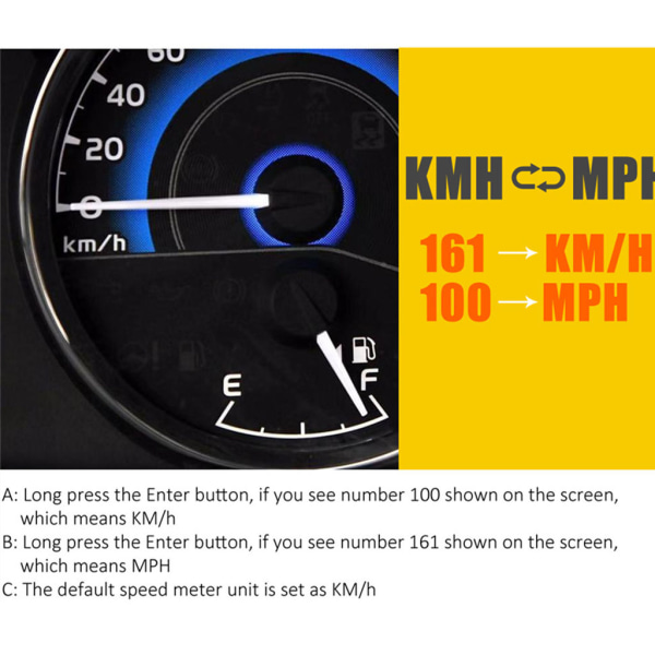 3'' Heads Up Display Bil GPS Hastighetsmätare Kompass Överfartslarmsystem för fordon Båtsläp