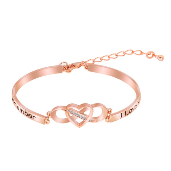 Romantiskt Hollow Peach Heart Armband Unik Design Heartbeat Armband för Kvinnor Mode Smycken Present Juldekoration Rose Gold