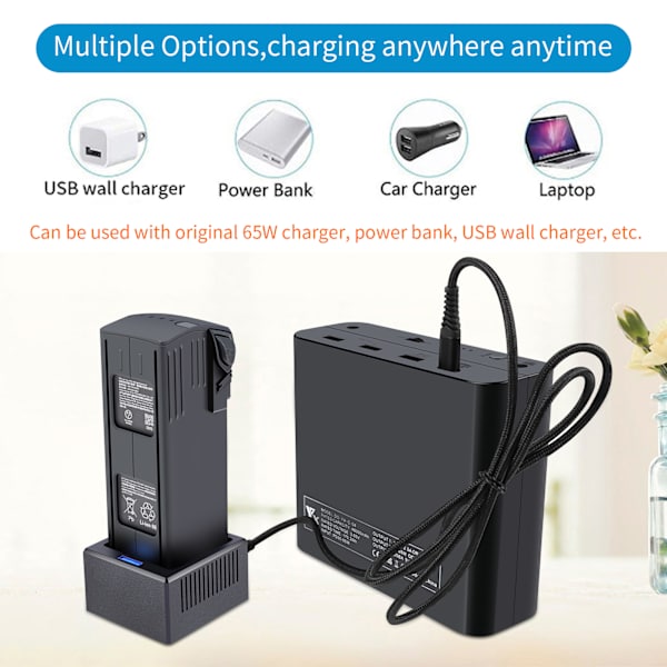Batteriladdare Intelligent för Mavic 3 Drone Batteriladdningshubb för Smart Single Battery Charger USB Adapter Pow