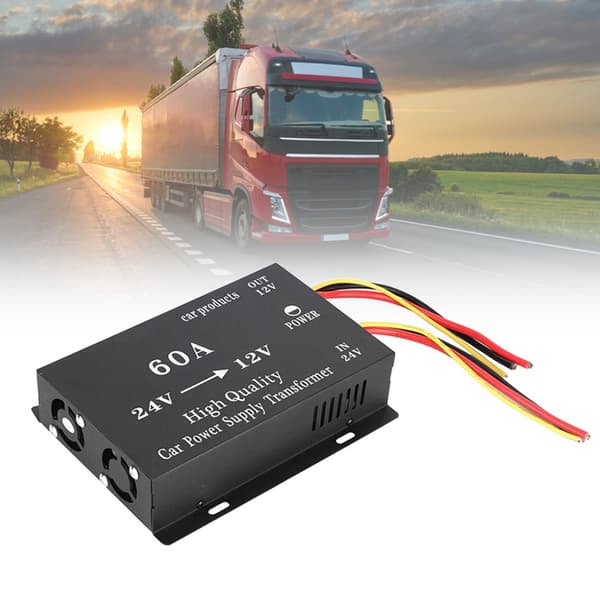 Bus Spændingsreducer 24V til 12V med Hukommelse Step Down Konverter 60A Strømforsyning