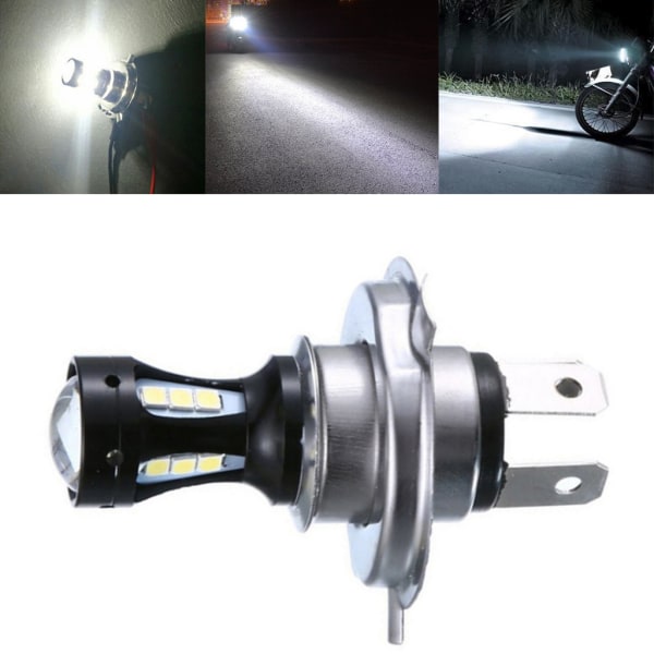 LED Bil Motorcykel Strålkastare Glödlampa Spotlight H4 3030 18SMD 950LM  6000K 18W 12-24V f738 | Fyndiq