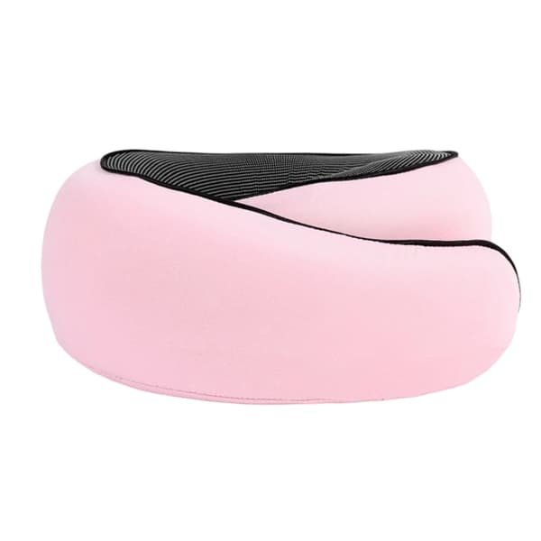 Justerbar Cervikal Støtte Pude Memory Foam Kerne Til Søvn På Fly Pink