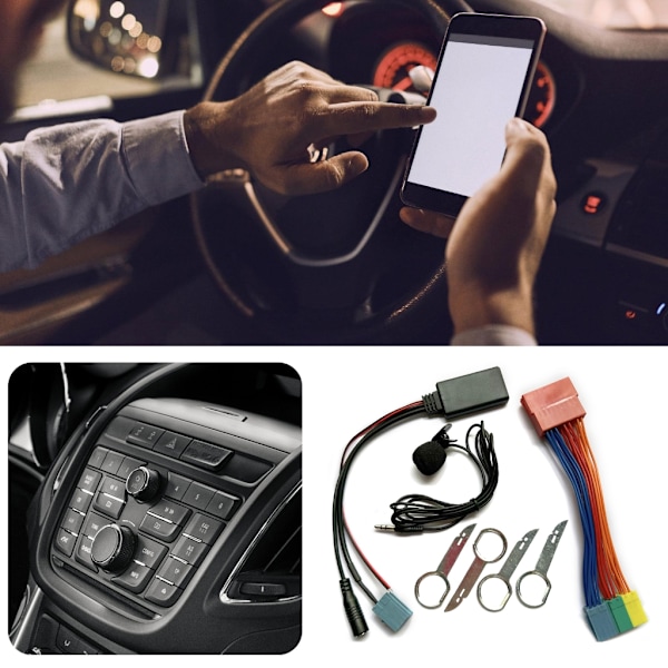 Bil 20-pinners ledningsnett Bluetooth-kompatibel Aux-inngangskabeladapter ledningsnett