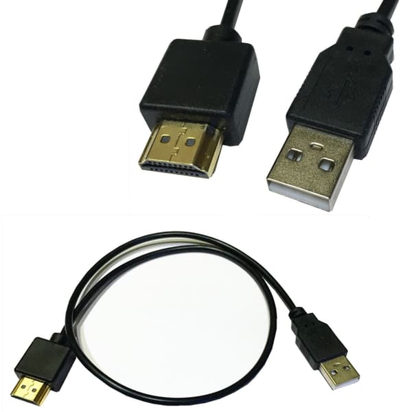 USB 2.0 til han strømforsyningskabel 0,5 m til TV og Pro