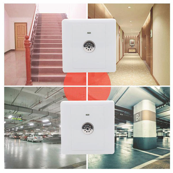 för tidsfördröjningsomkopplare styrd av ljud och ljus för smart ljusstyrning Switch Ljudaktiverad switch för korridor L Without light