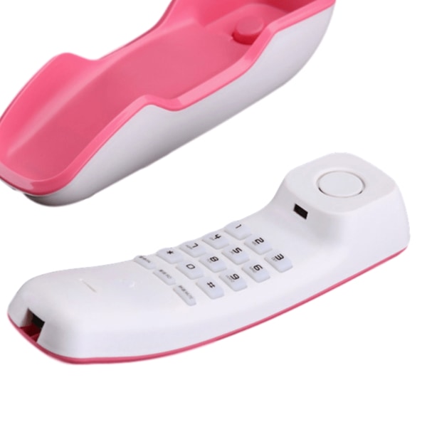 A061 Fast fast telefon Väggtelefon Bärbar Mini Telefon Vägghängande- Telefon för hemmakontor Red