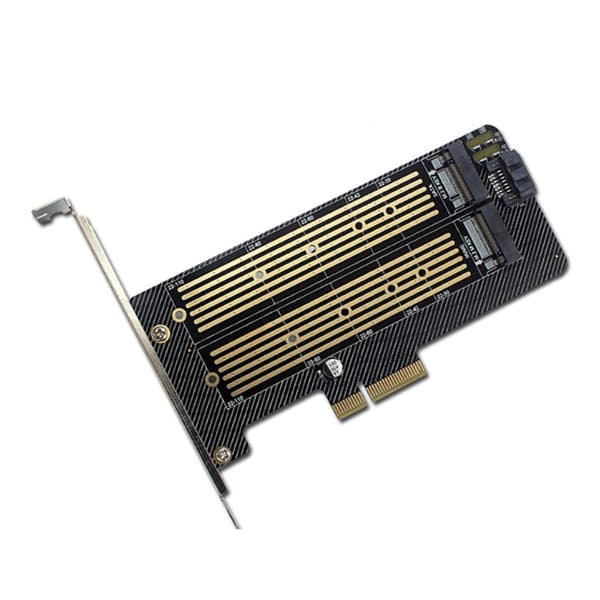 SSDer til PCIE Adapterkort M.2 NVME Harddiskadapter Dobbel SSD-kort