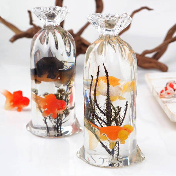 för Creative 3D Goldfish Lucky Bag Silikonform Form Harts Epoxi Form Jul Halloween Dekor Hem Ornam