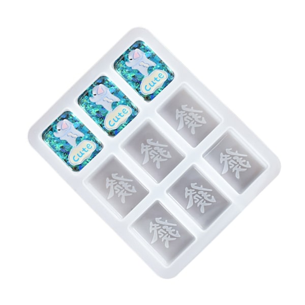 Mahjong Formet Ornament Form Silikone Vedhæng Form til Smykkefremstillingsprojekter