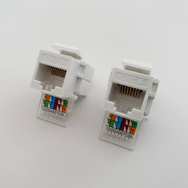 5-Pack Slim Profile CAT6 RJ45 Keystone Jack med Keystone Punch Down Stand