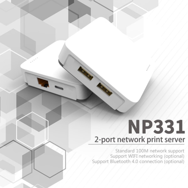 USB Print Server Dela LAN Trådlöst nätverk Skrivare Power USB Nätverk Print Server Adater NP330 NP331NY EU