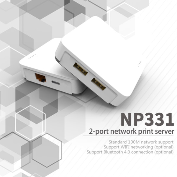 USB Print Server Dela LAN Trådlöst nätverk Skrivare Power USB Nätverk Print Server Adater NP330 NP331NY US