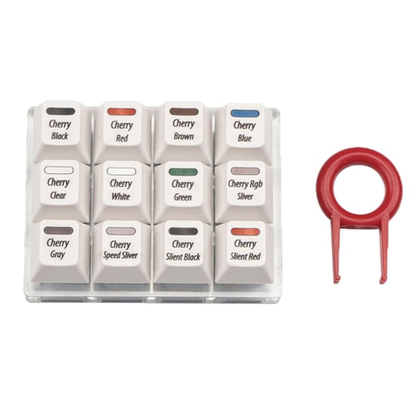 Keyboards Cherry MX Tester Sampler Mekaniske Tastatur Testing Verktøy med Keycap Puller 12-Taster