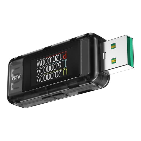 A2Q USB Voltmeter Tester USB Strømanalysator Vedlikeholder Lavstrømsenheter