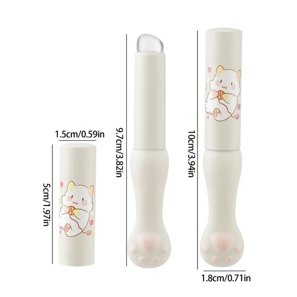 Multifunktionel silikone læbeapplikatorbørste til gloss, balm, concealer