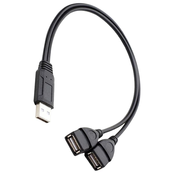 2 i 1 USB-splitterkabel Bärbar USB2.0-kabel för laddning och dataöverföring