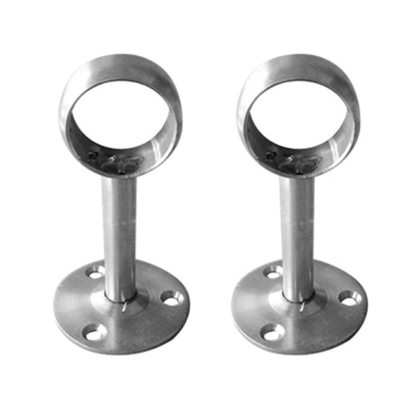 2 stk. Flange Stangholder Loftmontering Gardinstangbeslag Rustfrit Stål Bruseforhængsstang Holder Rørflangefatning