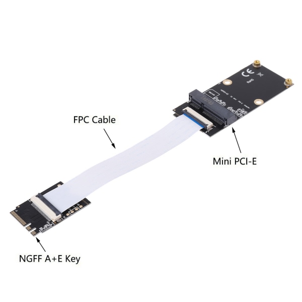 för M.2 (NGFF) för nyckel A/E/A+E till Mini PCI-E-adapter med FFC-kabel för PC Compu