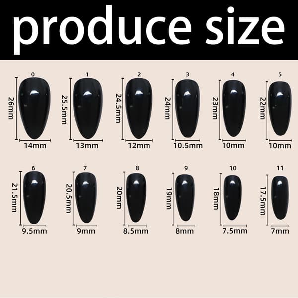 Blomster Press On Manicure med Blå Fransk Tip og Glansfuld Finish ABS Negl