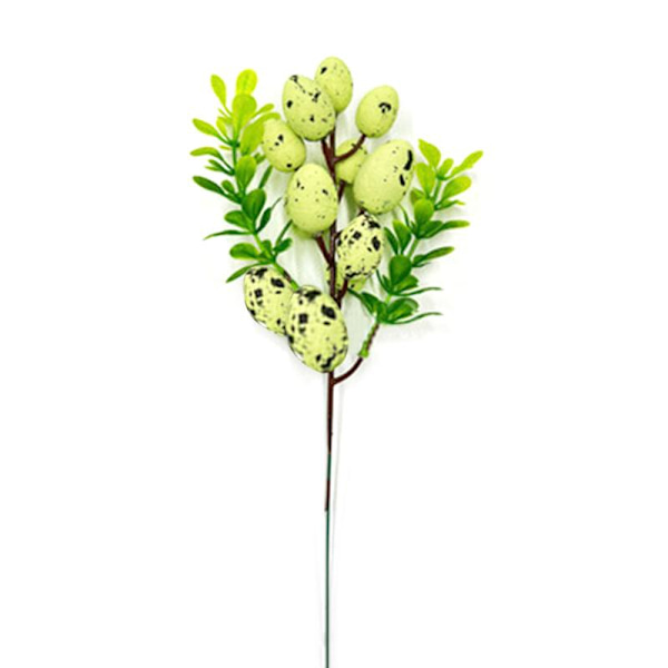 Påskäggsklipp Konstgjorda Blommor Gren Färgglada Målade Skumfågelägg