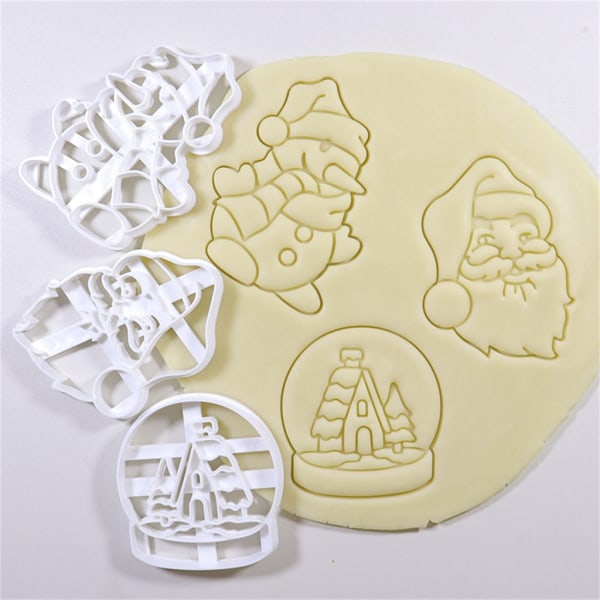 Snöbollar Snögubbe Form Fondantkaka Matklassad plastform Mould Form Form C