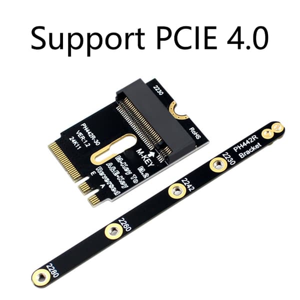 M.2 Key A+E til NVME Adapter PCIE4.0 For 2230 2242 2260 2280 Risers