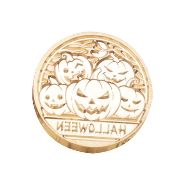 Vax Sigillstämpel Halloween Sigillvaxstämpel 25mm Eldfärg Sigillhuvud för Kuvert Bröllopsinbjudningar Kortdekorationer