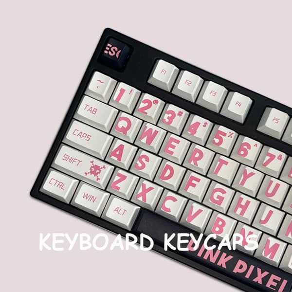 PBT Keycap 132 stk. Store tegn ROSA Keycaps CherryProfile Store tegn