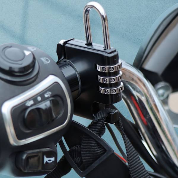 Motorcykelhjälmar Lösenordslås för 22-28mm Rör 3-Siffrigt Hjälmlösenordslås
