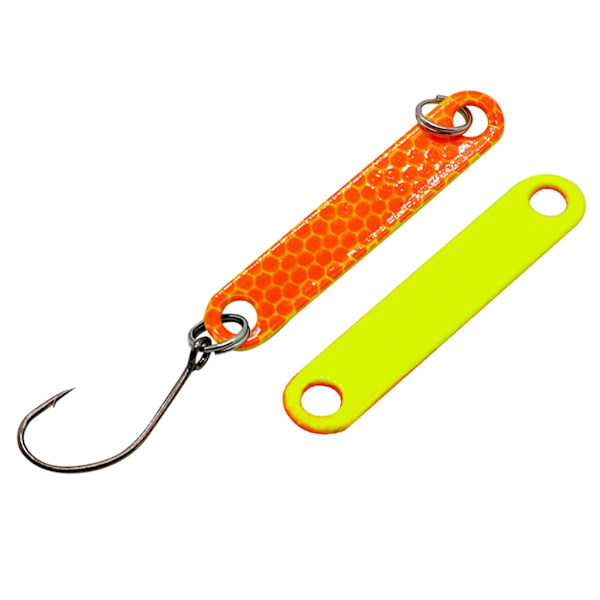 6x Fiskedrag 4cm/1,57'' Färgglad Fiskesked Dubbelsidiga metallpalljetter Fiskedrag Fisketillbehör för öring